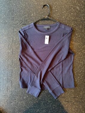 Banana Republic Ribbed Crewneck Sweater - Navy size small